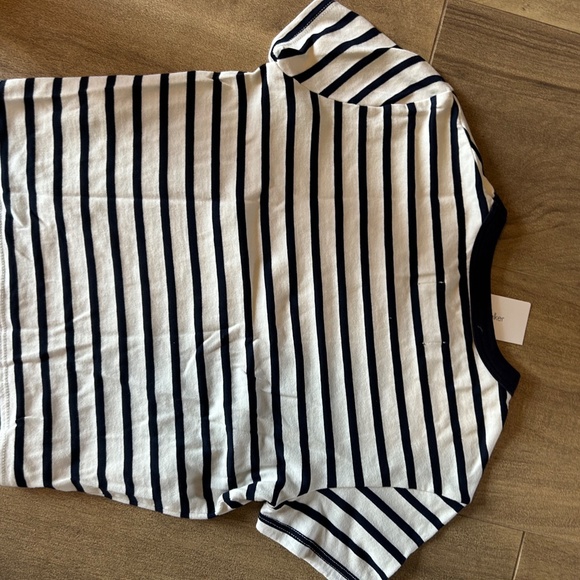RtA Black and White Striped Short Sleeve Tee - Picture 3 of 3
